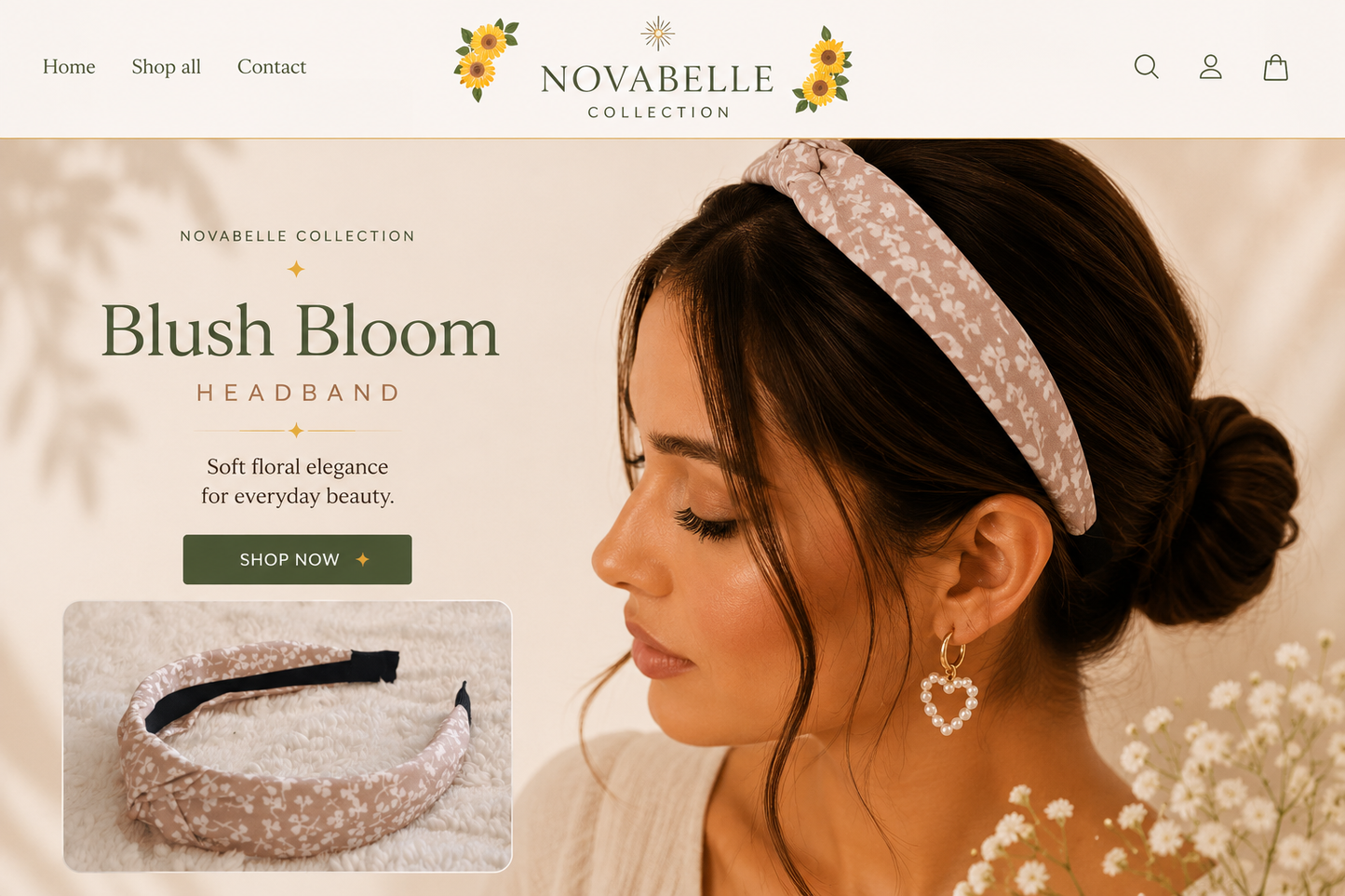 Blush Bloom Headband