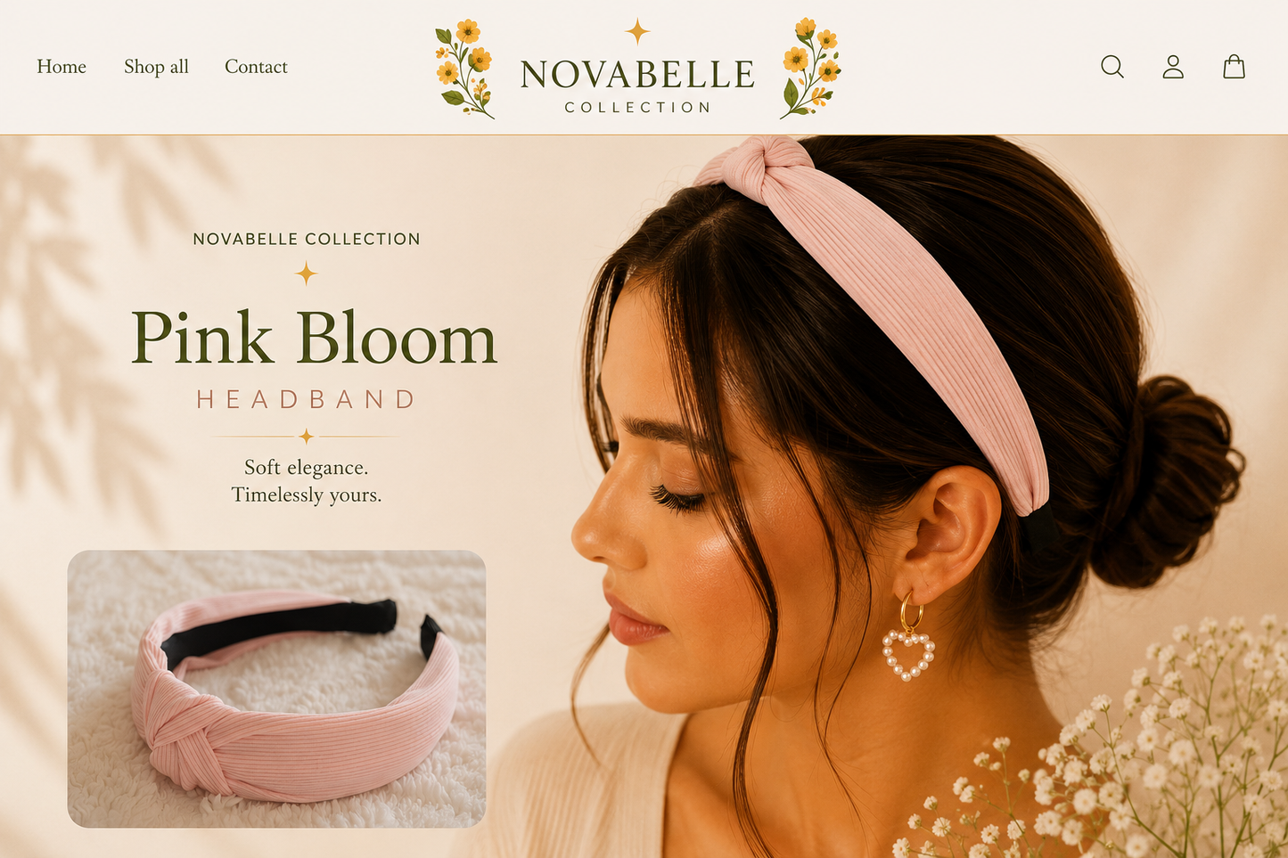 Pink Knot Headband