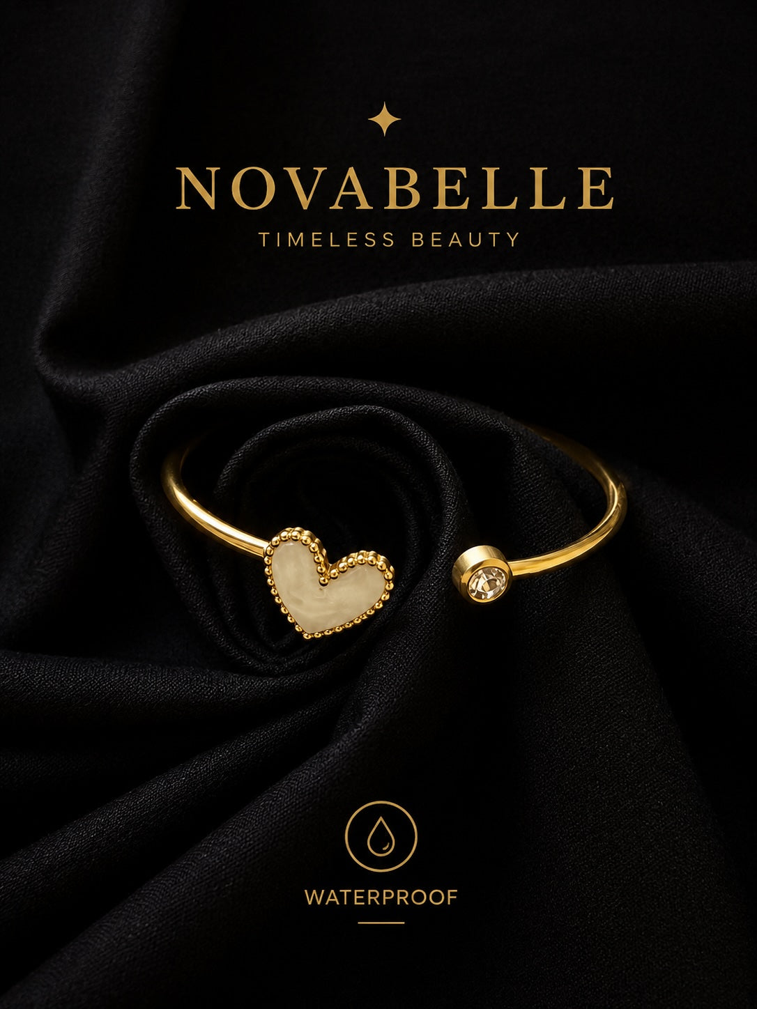 Golden Heart Glow Bracelet