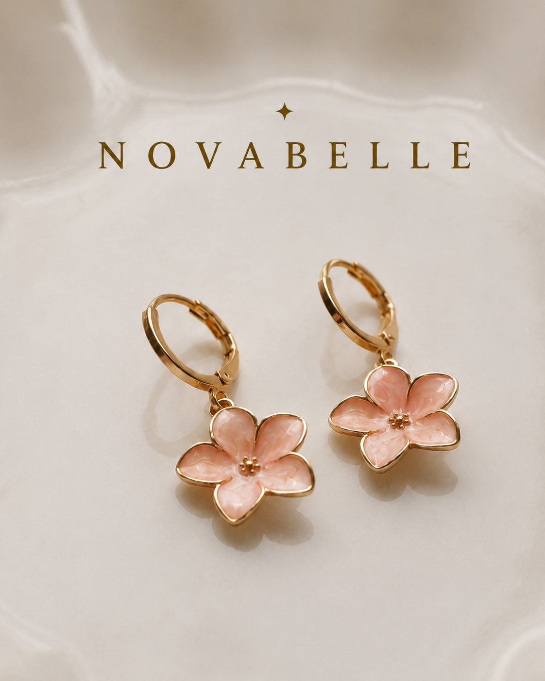 Blush Pink Petal Hoops