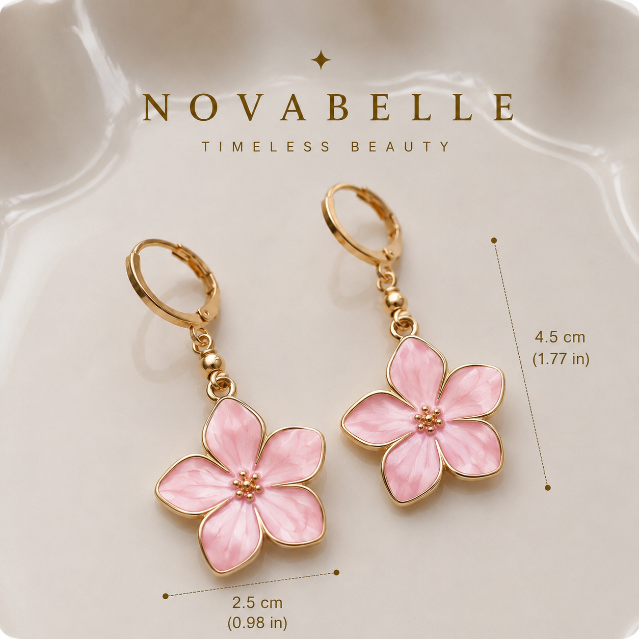 Blush Pink Petal Hoops