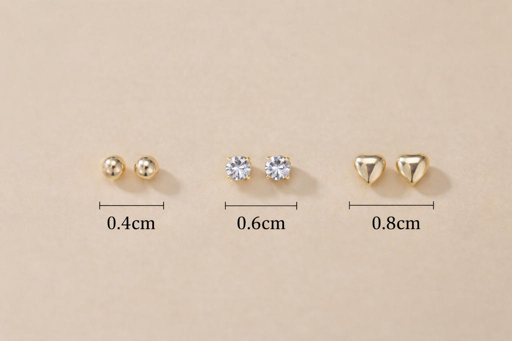 Golden Bloom & Gem Studs