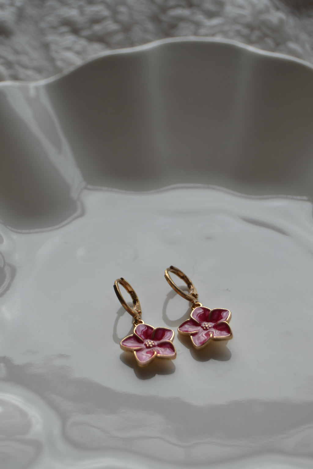 Pink Petal Hoops