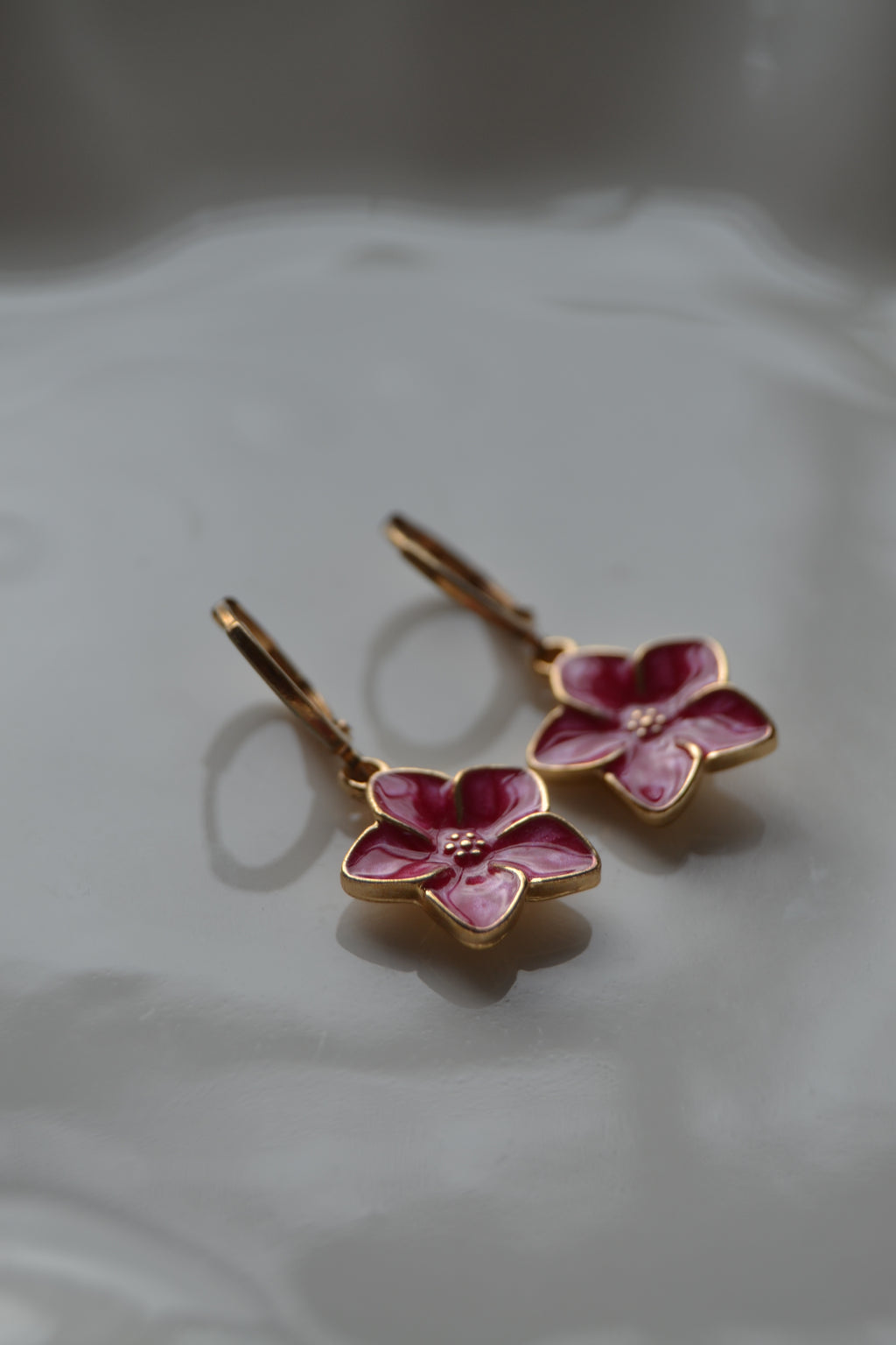 Pink Petal Hoops