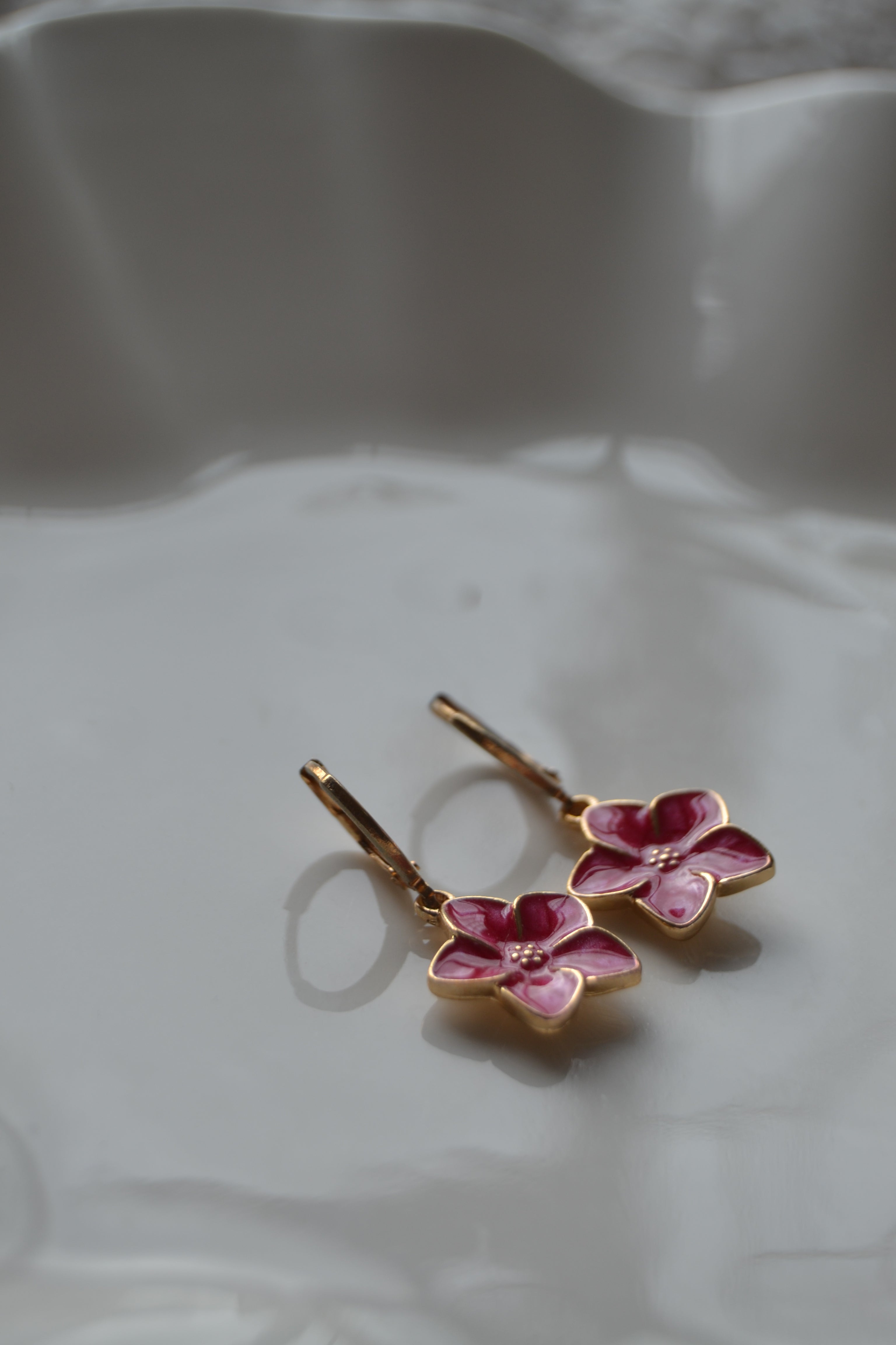 Pink Petal Hoops