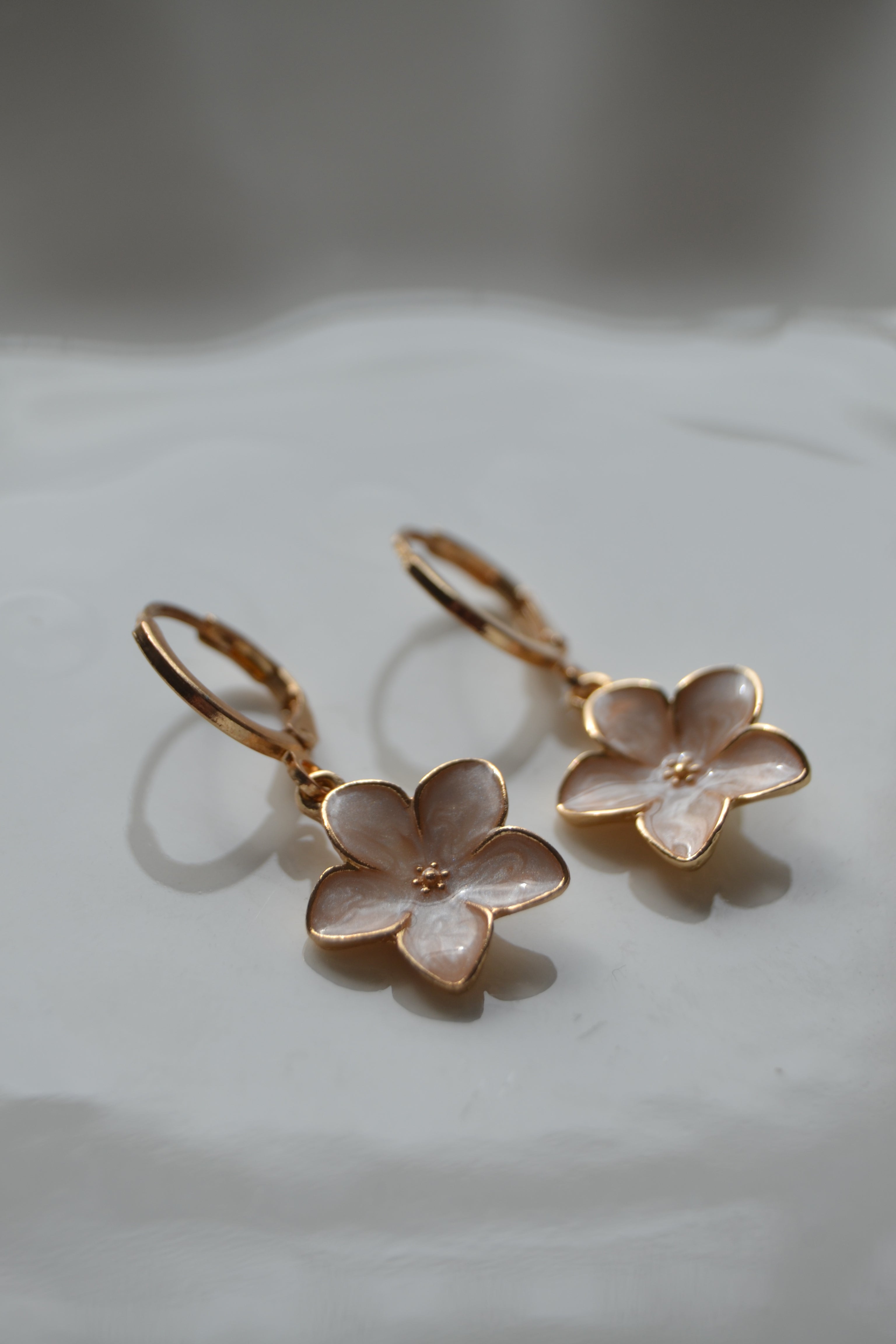 Blush Pink Petal Hoops