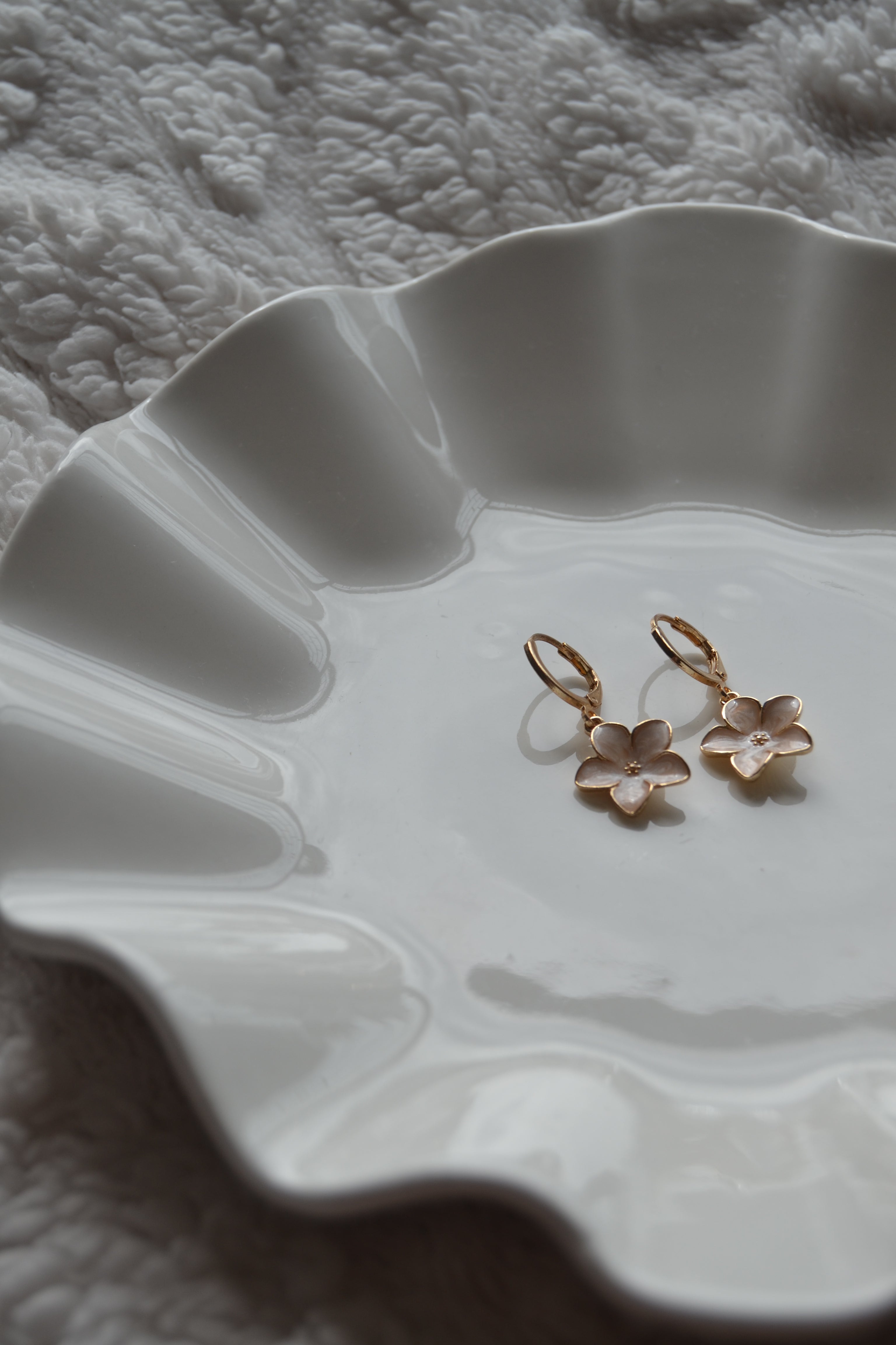 Blush Pink Petal Hoops