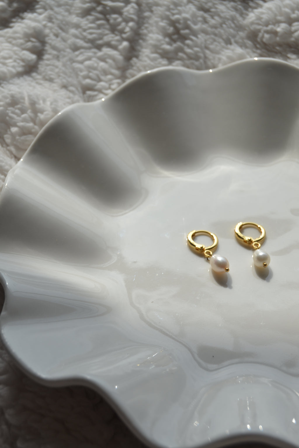 Pearl Drop Hoops