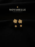 Golden Bloom & Gem Studs