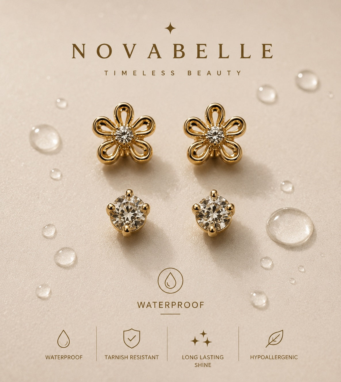 Golden Bloom Studs