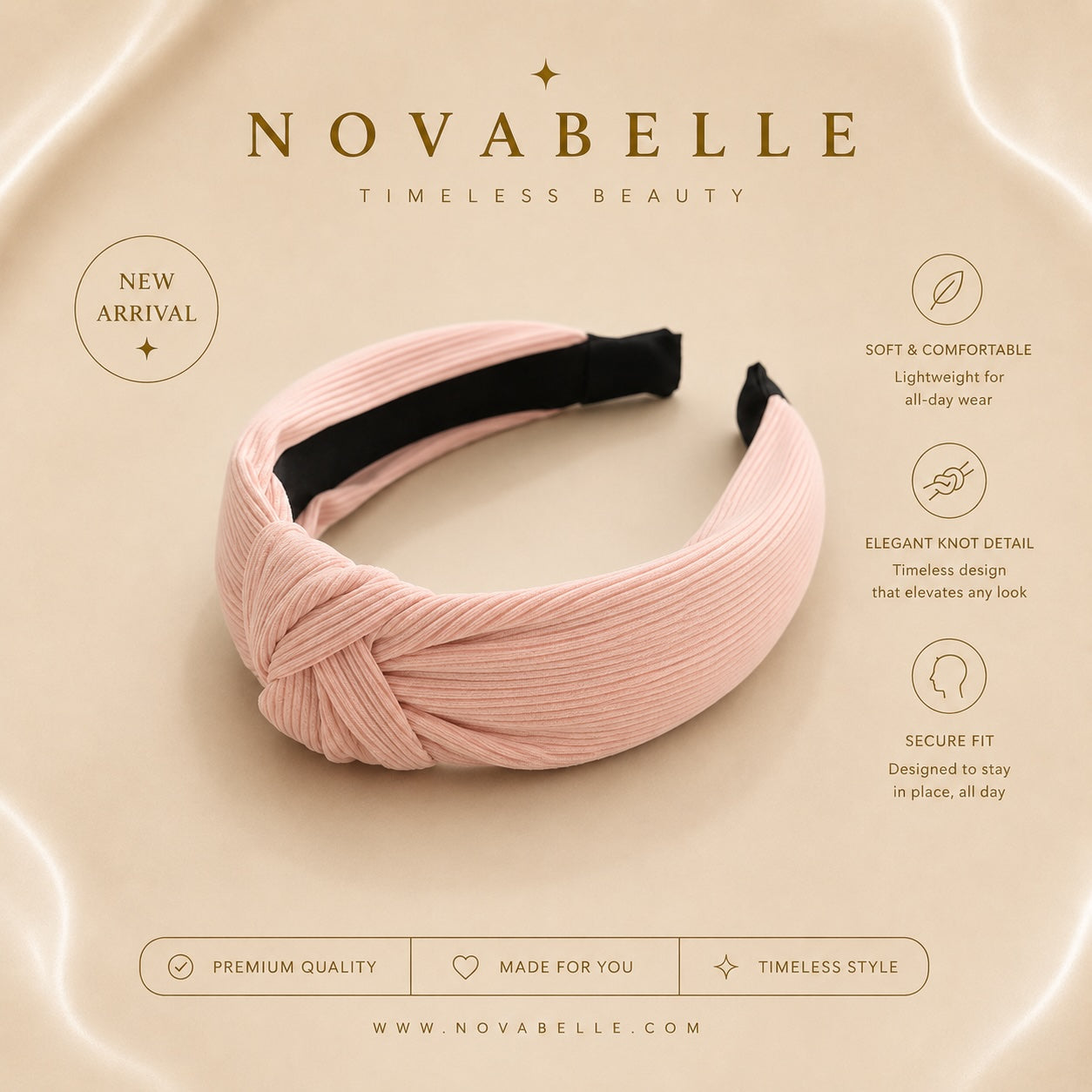 Pink Knot Headband