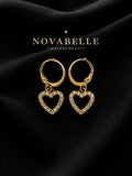 Heart Charm Hoop Earrings