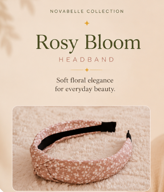 Rosy Bloom Headband