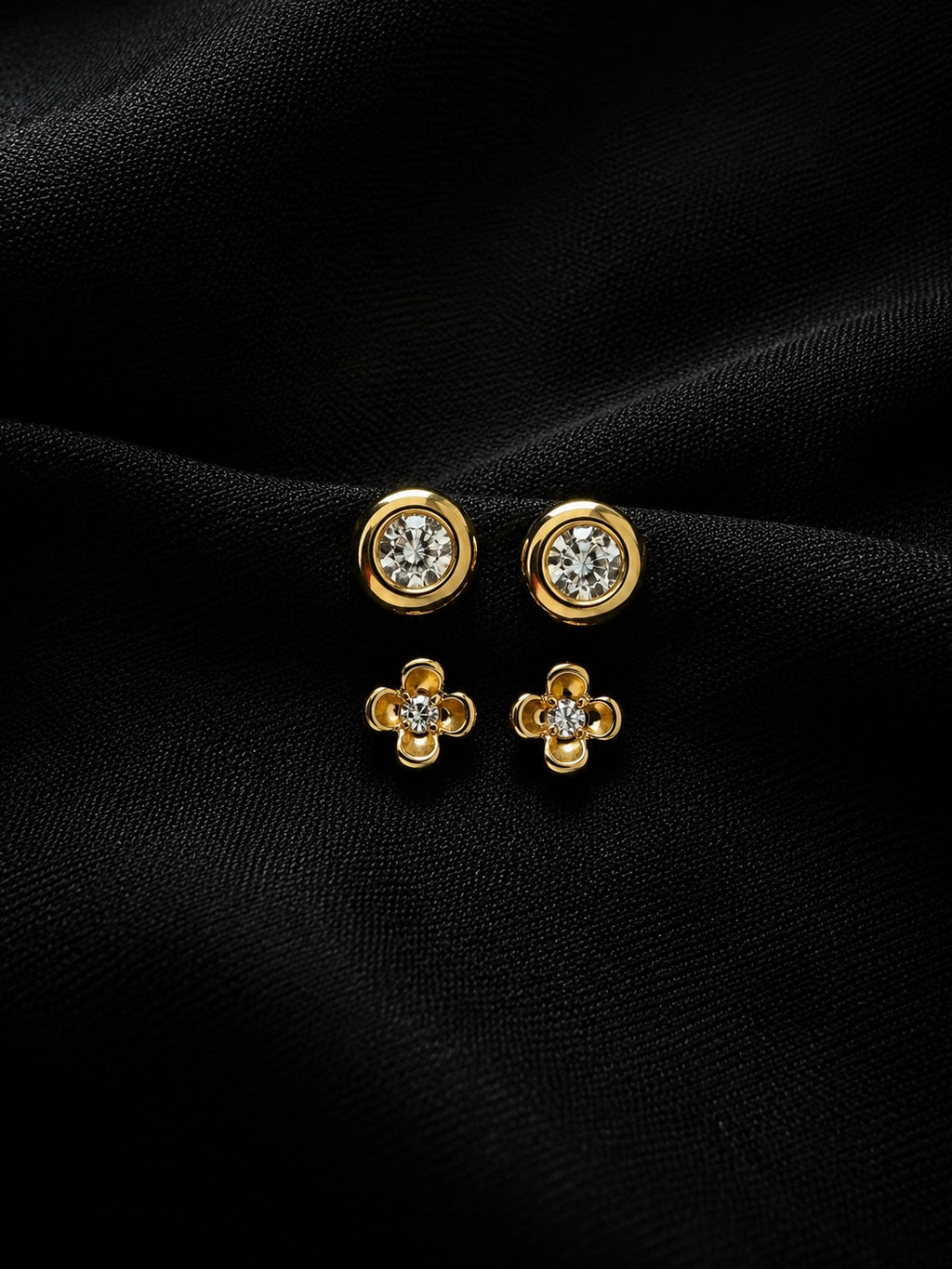 Golden Gem & Bloom Studs