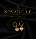 Golden Heart Pearl Hoops