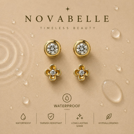 Golden Gem & Bloom Studs