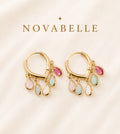 Pastel Charm Hoop Earrings