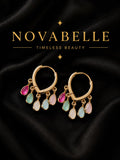Pastel Charm Hoop Earrings